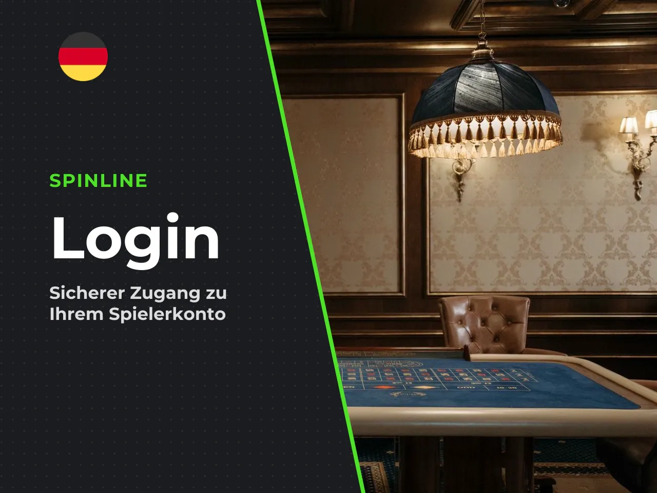 Login und Zugang zum Spielerkonto. Nach