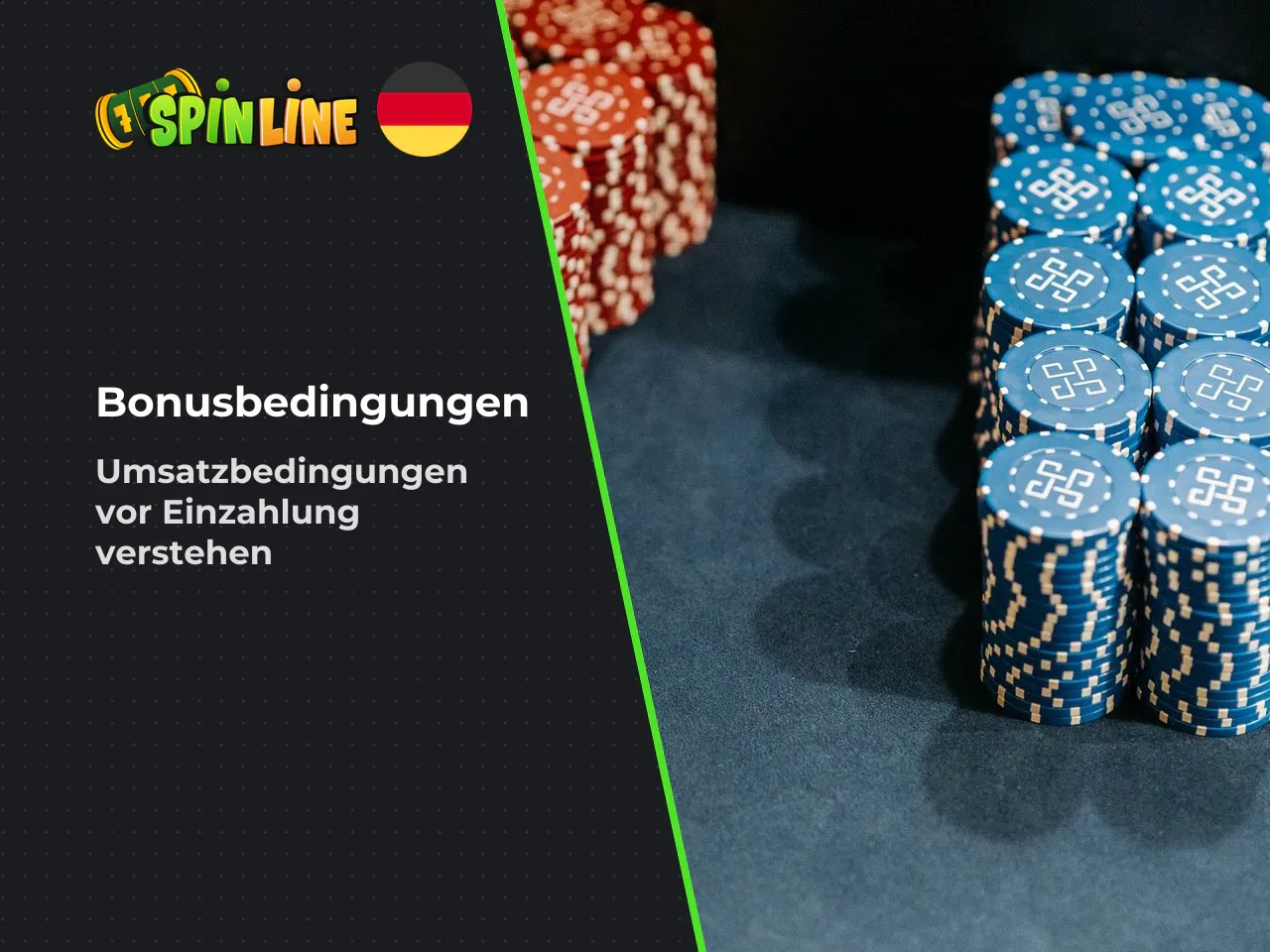 Bonusbedingungen vor der Einzahlung prüfen. Vor