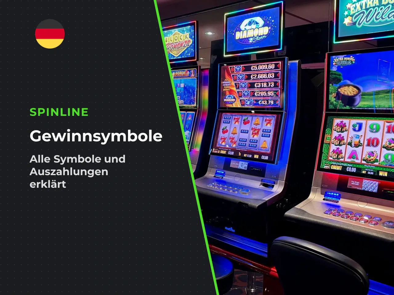 Gewinnsymbole und Auszahlungstabelle. Die Symbolik unterteilt