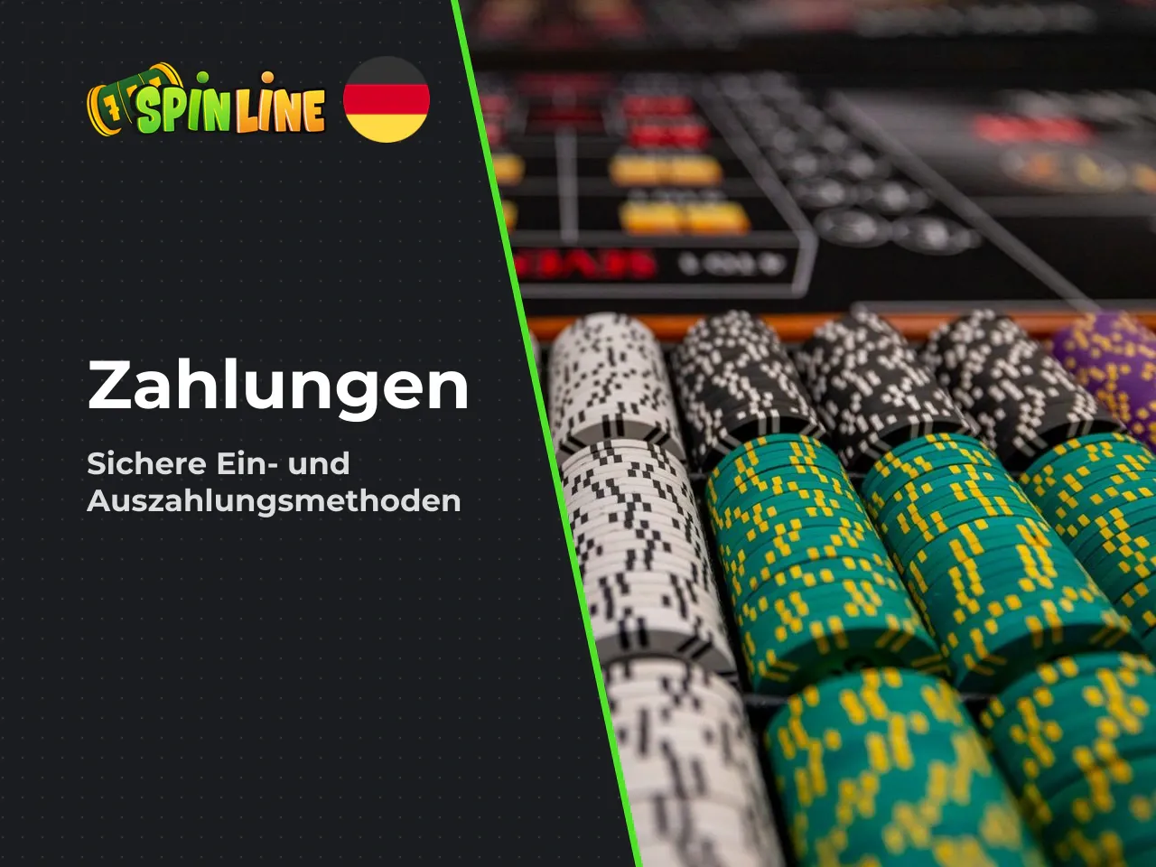 Einzahlung und Spinline Auszahlungen. Die Zahlungsabwicklung