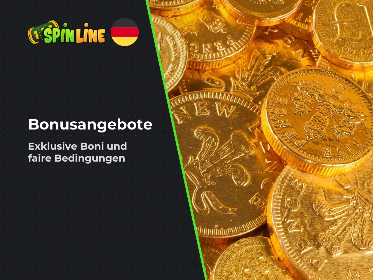Spinline Bonusangebote und Bedingungen. Spinline arbeitet